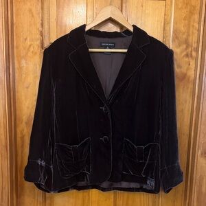 Coldwater Creek Brown Velvet Blazer